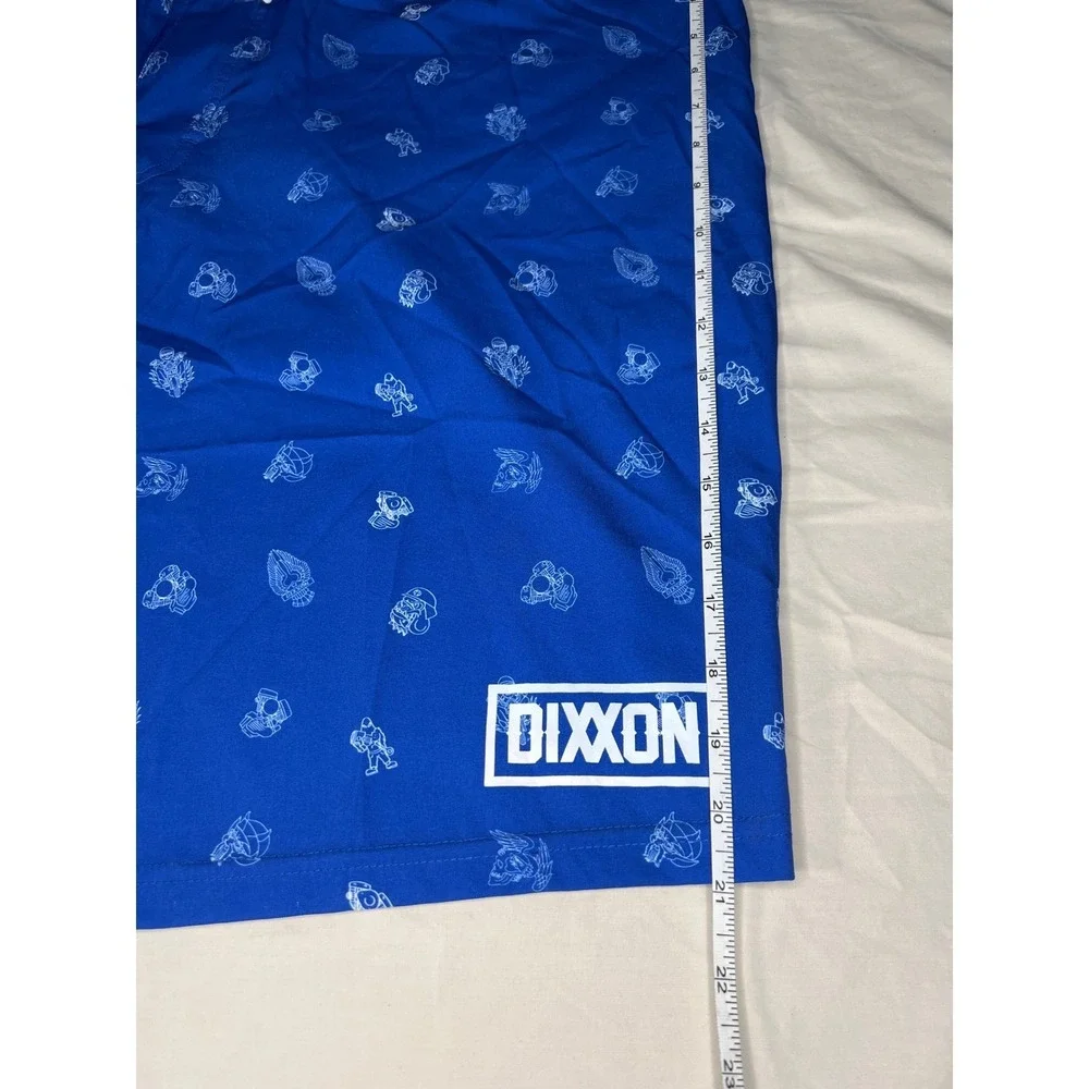 Dixon 46 Live Free Board Shorts Swim Trunks Blue Motorcycle Skulls Mens